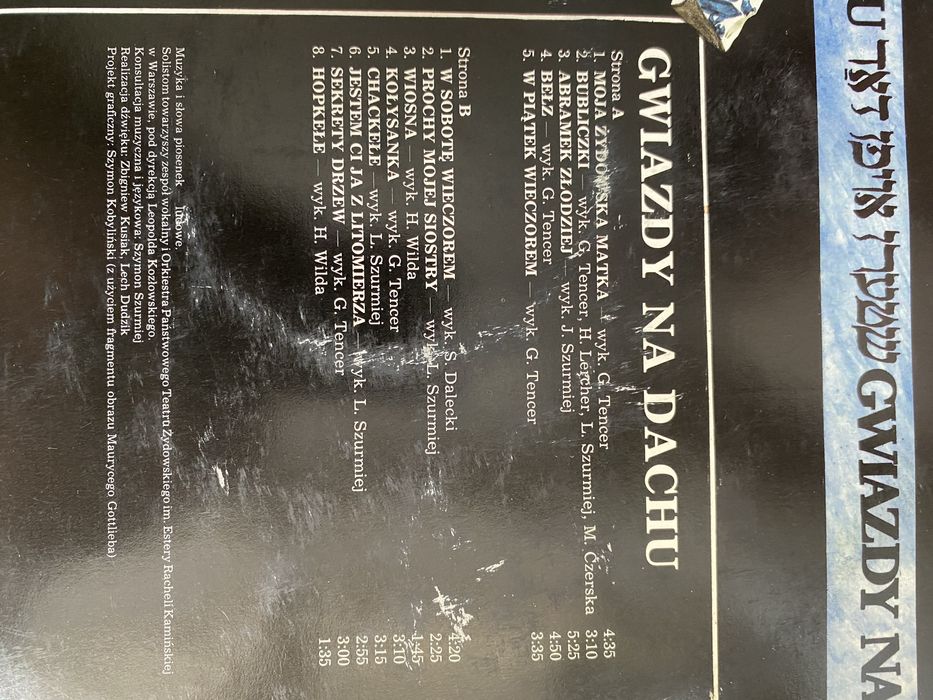 „Gwiazdy na dachu” muzyka żydowska stan płyty idealny