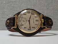 Золотий чоловічий годинник часы Ulysse Nardin Mechanical 14k 43mm