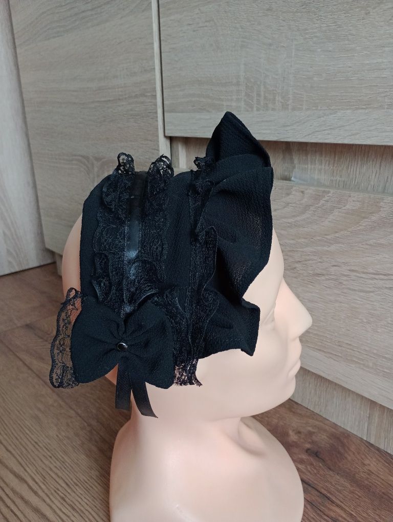 Nowy headdress czarny lolita alternative