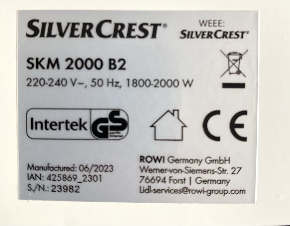 Конвектор SILVERCREST SKM 2000. Німеччина