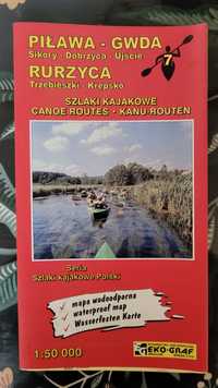 Mapy kajakowe: Piława z Rurzycą, Drawa