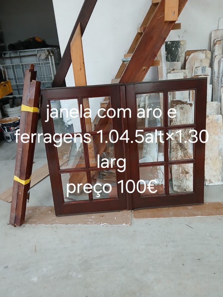 Portas e Janelas de Madeira c/aros e ferragens incluidos