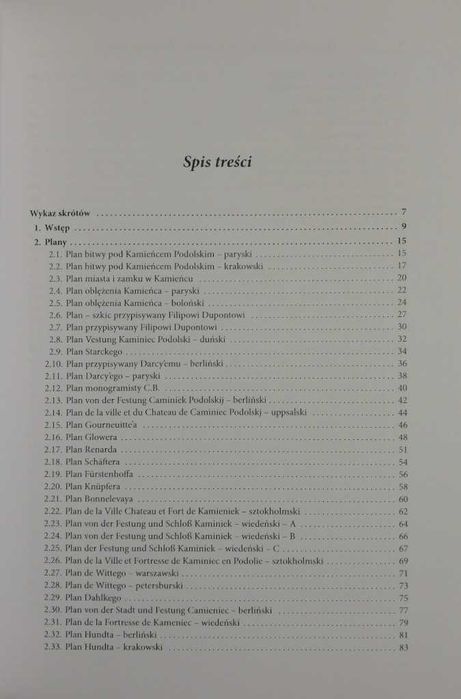 Plany i ryciny twierdzy Kamienic Podolski Opyrchał