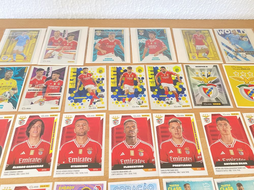 45 cromos SLB Benfica sticker Panini Portugal Bwin especiais