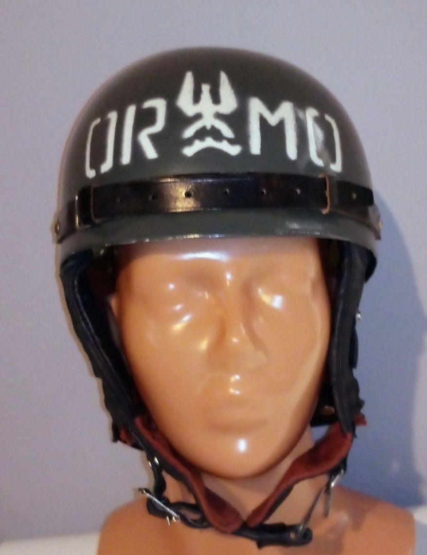 Kask orzeszek PRL stary kolekcjonerski ORMO /oryginał rozmiar59/ NR49