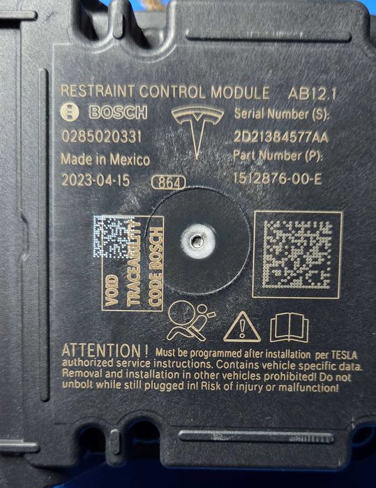 Видалення Crash Data з блоків Mazda Tesla