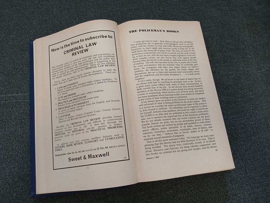 "The Police Journal. 1966" (раритетная книга на английском)