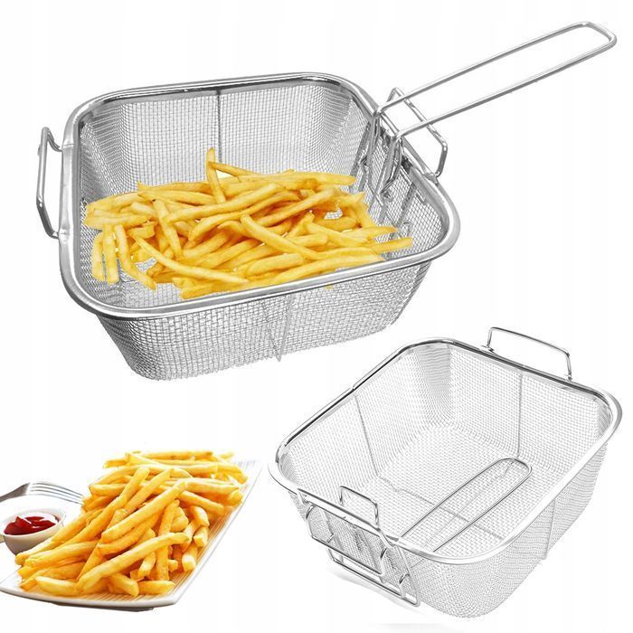 Sitko koszyk do smażenia frytek ryb mięsa 23x23cm