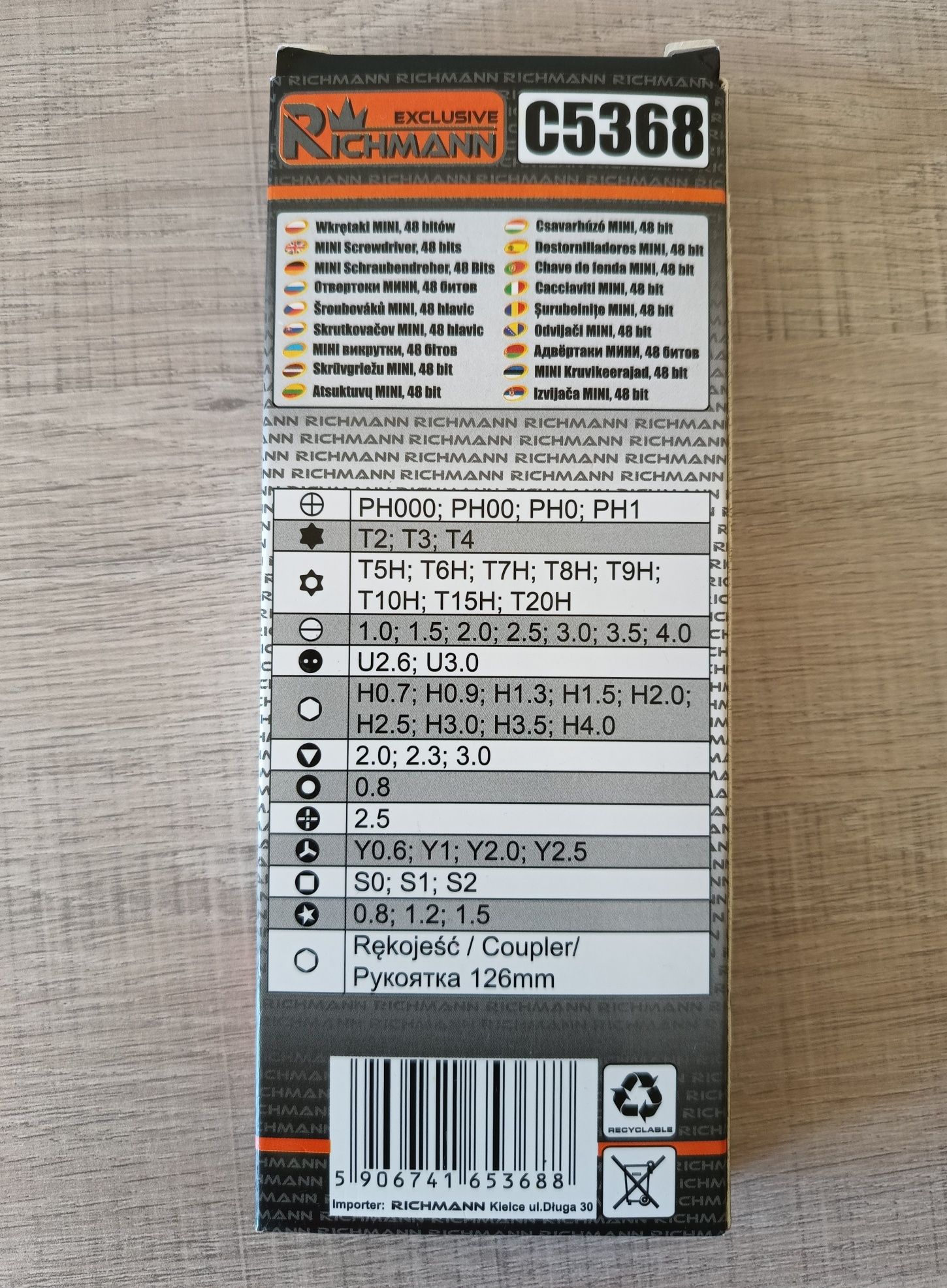 Wkrętaki Mini Richmann 48 bitów