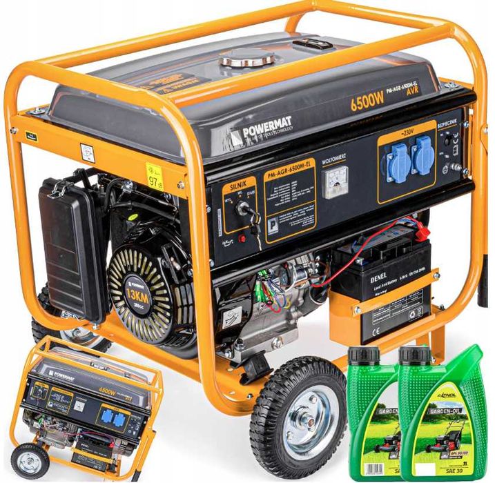 Agregat PRĄDOTWÓRCZY Generator 6500W 230V Rozruch PM-AGR-6500M-EL