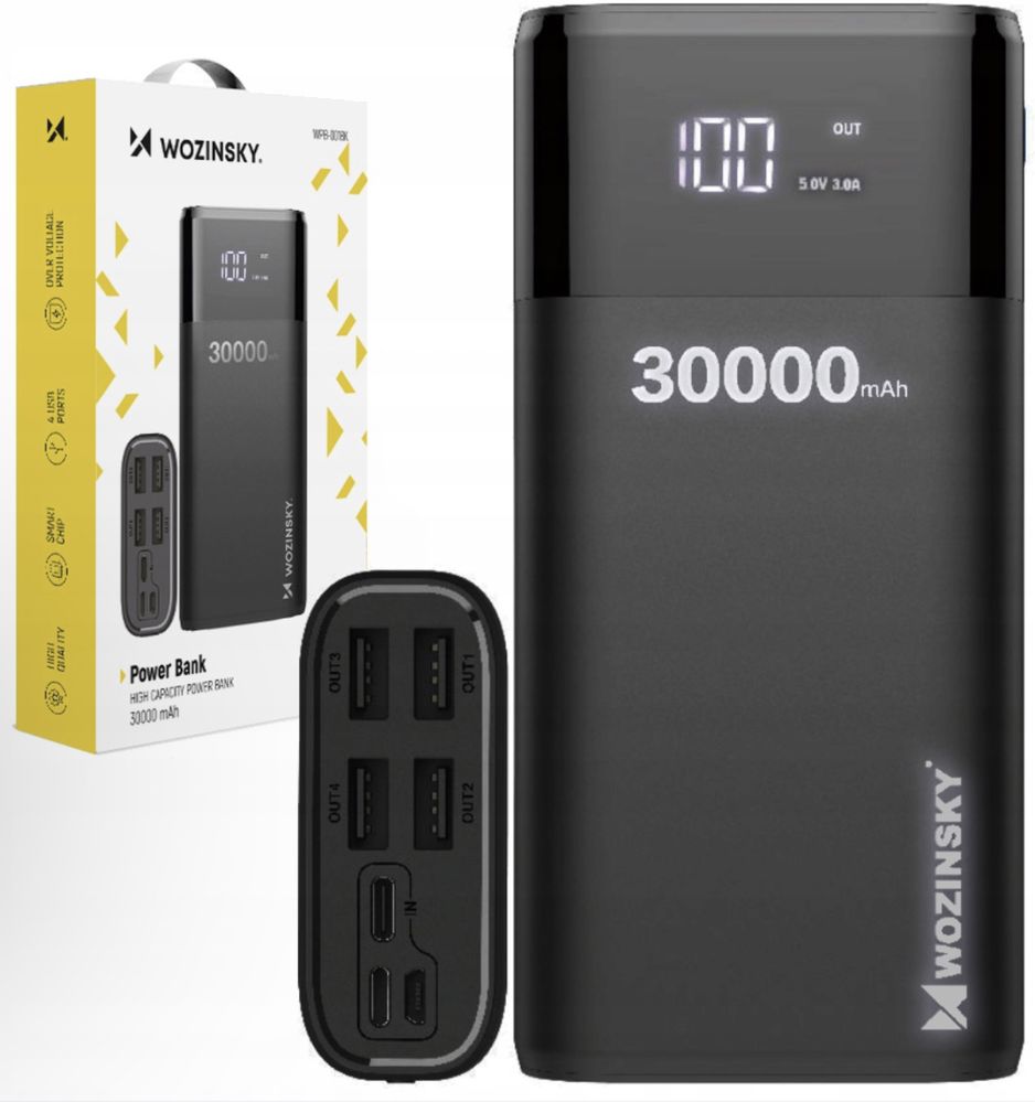 Павербанк Wozinsky 30000 мАг Powerbank/Повербанк 30000