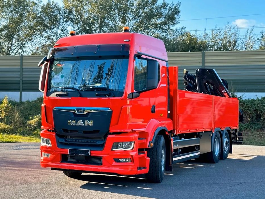 MAN TGS 26.470 6x2 //NOWY// HDS dzwig żuraw HIAB 228-6x wysów 18metró!!! 5i6 funkcja RADIO, Skrzynia łądunkowa. NOWY 2025 od ręki !!!