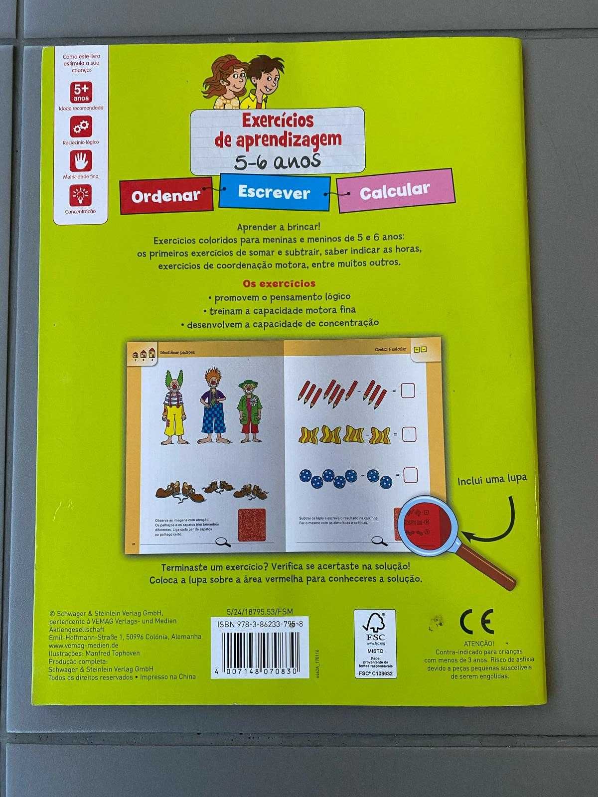 Livro de Exercícios de Aprendizagem 5-6 anos