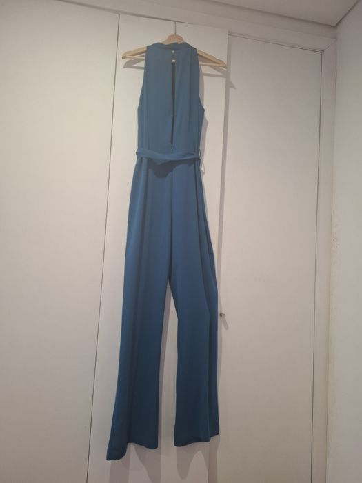 Macacão azul turquesa