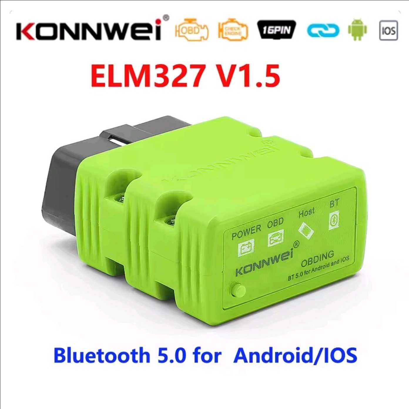 Interfejs diagnostyczny OBD KONNWEI KW902 Bluetooth 5.0 iPhone Android