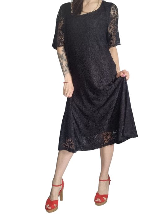 Sukienka Czarna koronkowa KJ Brand  Rozmiar 46/48   #kjbrand