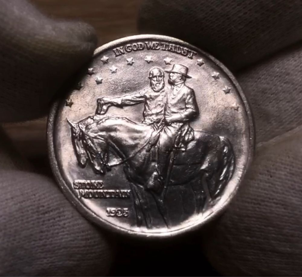 1/2 доллара ( 50 центов)  1925 «Мемориал Стоун-Маунтин» США.