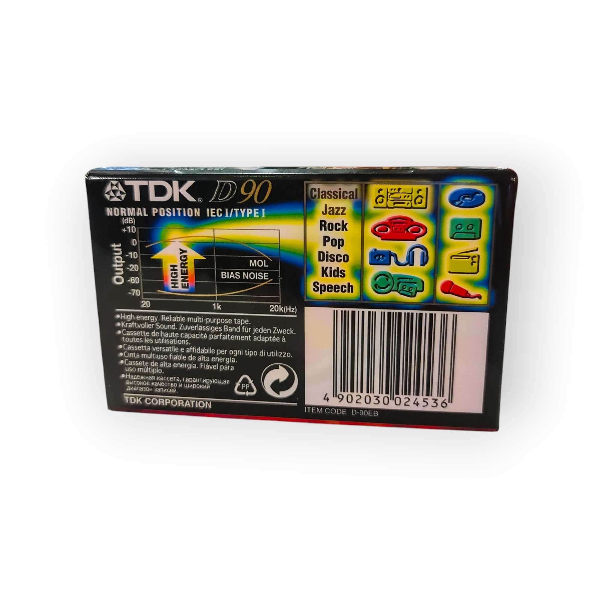 Fita K7 TDK D90 | Sony HF90 – 90 Minutos (Virgem)