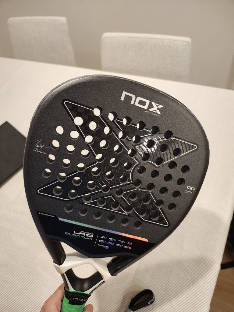 Raquete Padel NOX Leo Augsburguer LA10 2025 Quantum 12k