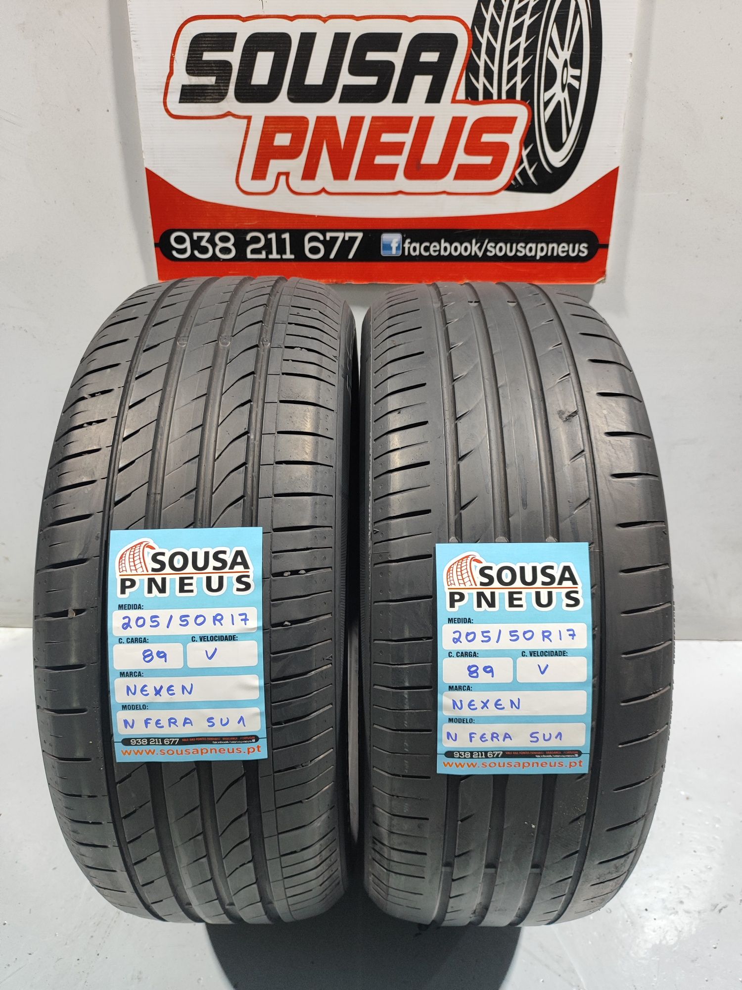 2 pneus semi novos 205-50R17 Nexen - Oferta dos portes