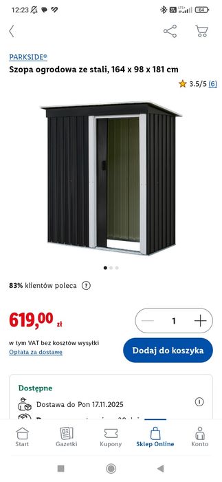 Szopa ogrodowa ze stali