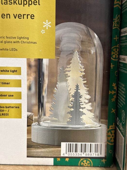 Новорічний та різдвяний декор, світлодіодна купол з ялинкою