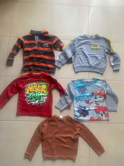 5x Hoodies | Sweatshirt | Camisolas de Rapaz - 4 anos - Lote