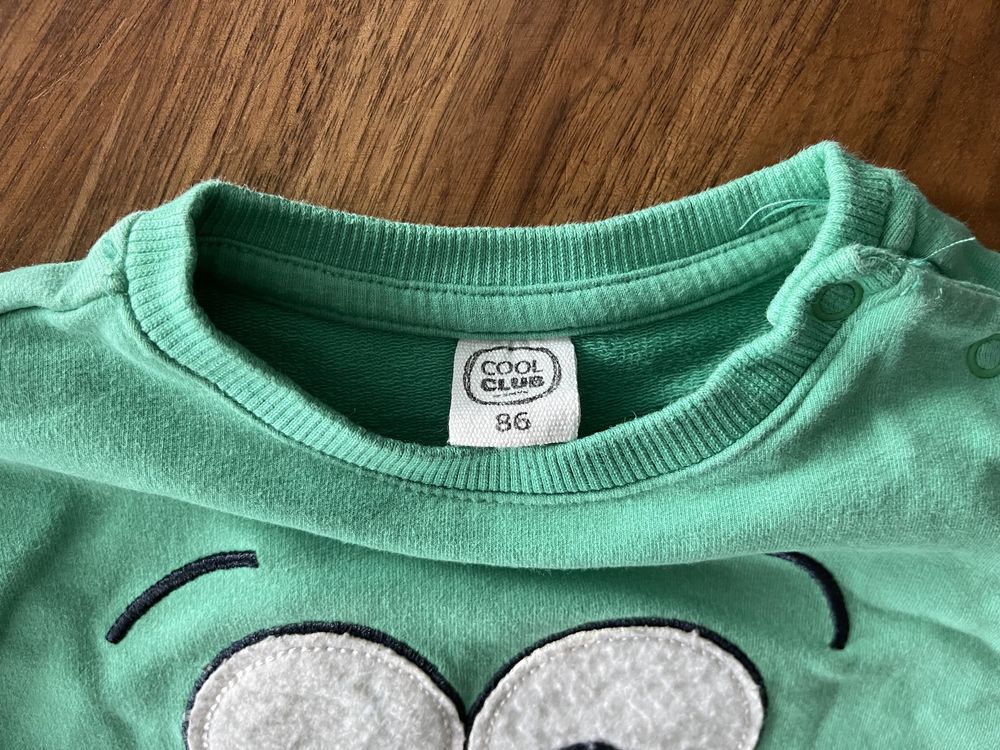 Zielona bluza chłopięca Cool Club r. 80 86 potworek