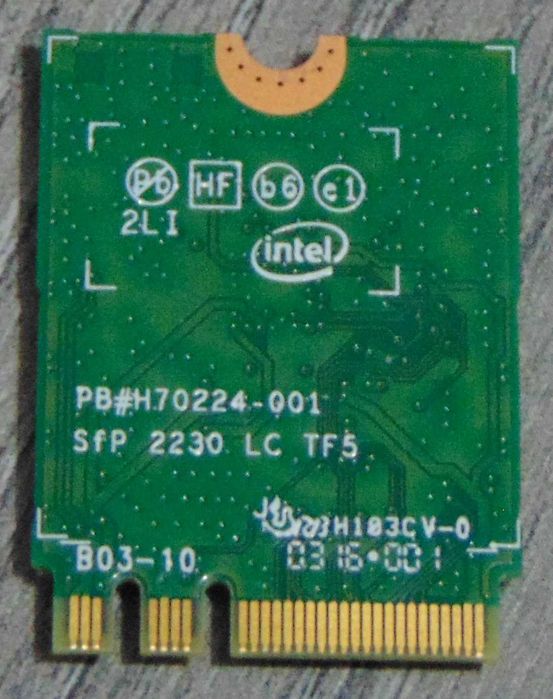 Wi-fi+BT модуль Intel 8260ngw M.2 Intel Dual Band 867 Mbps 2,4GHz/5GHz