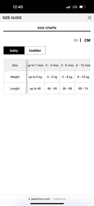 Зимовий комбінезон Gap 6-12 місяців