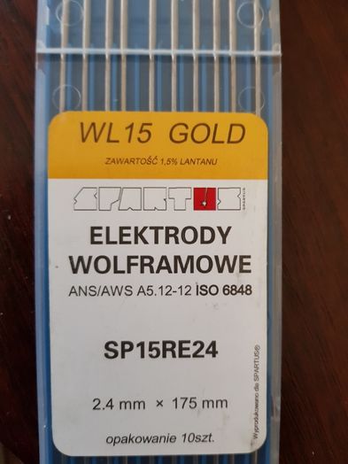 Вольфрамовые электроды WL15- GOLD 2.4mm  САМЫЕ ЛУЧШИЕ