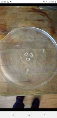 Prato grande de vidro para microondas com aro