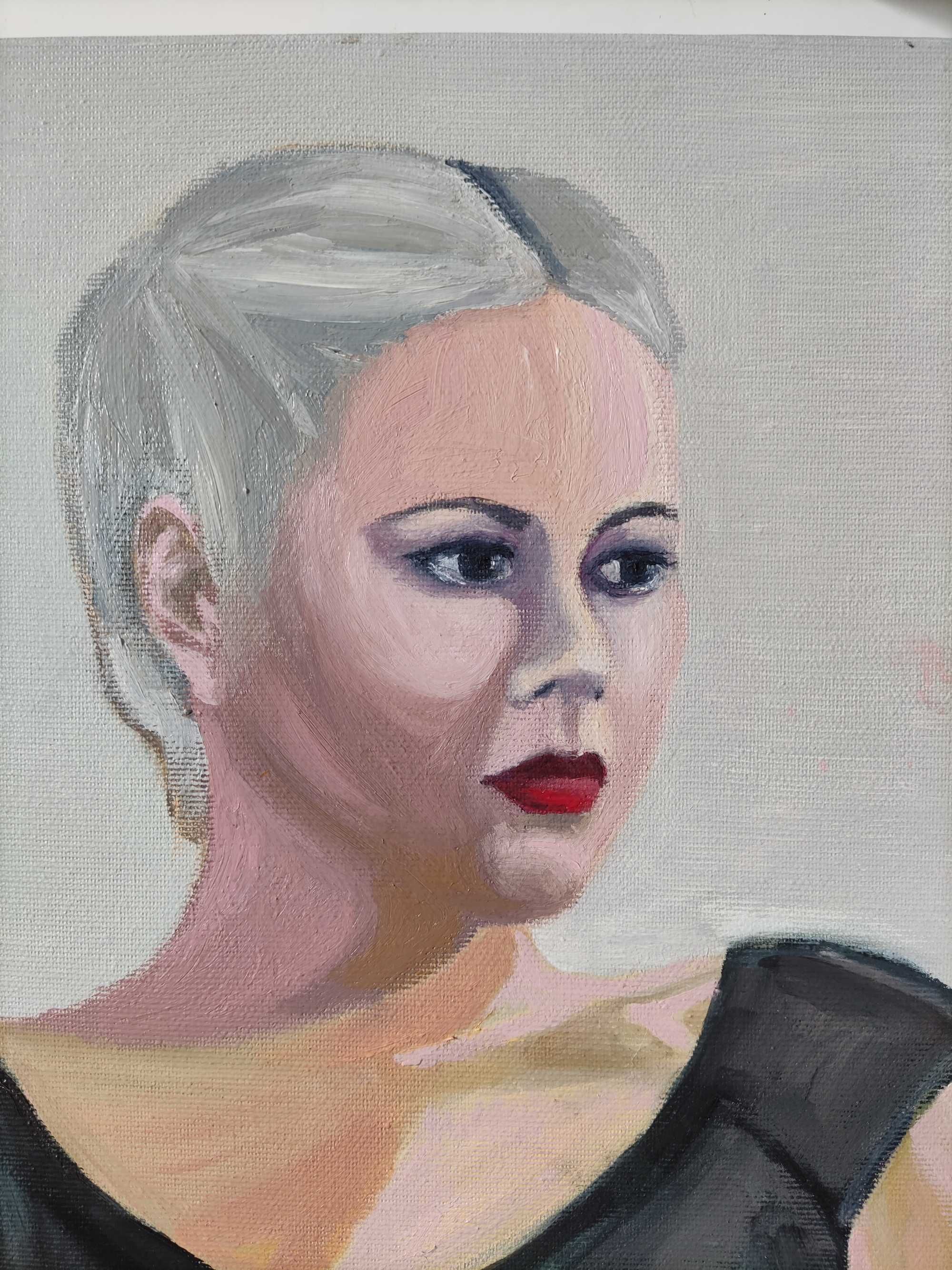 Obraz olejny na płótnie 100x70 akt kobieta