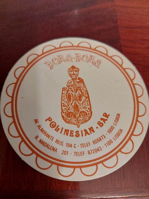 3 Bases de Copos Vintage do Bora-Bora.