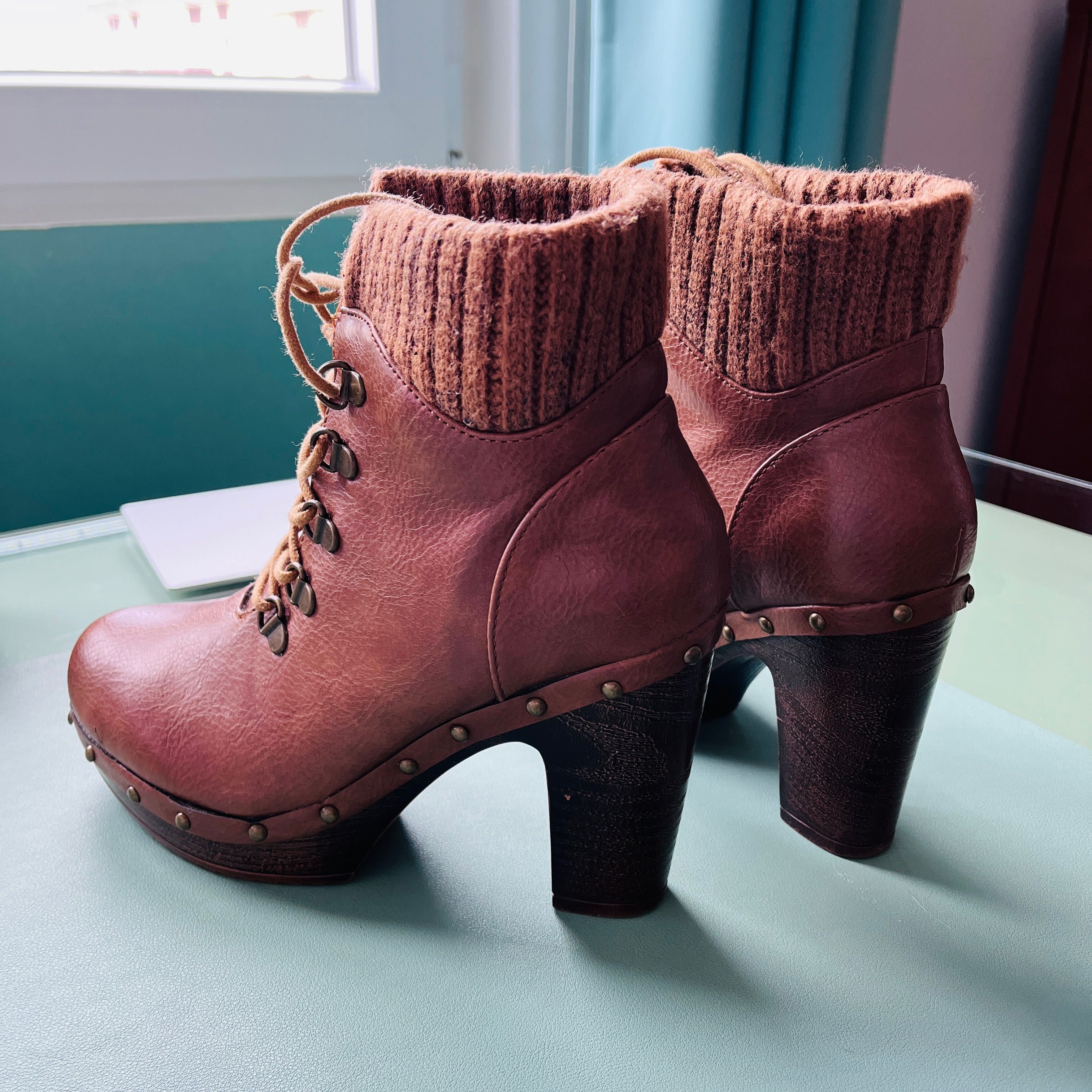 Botas de inverno, mulher, castanhas, 38