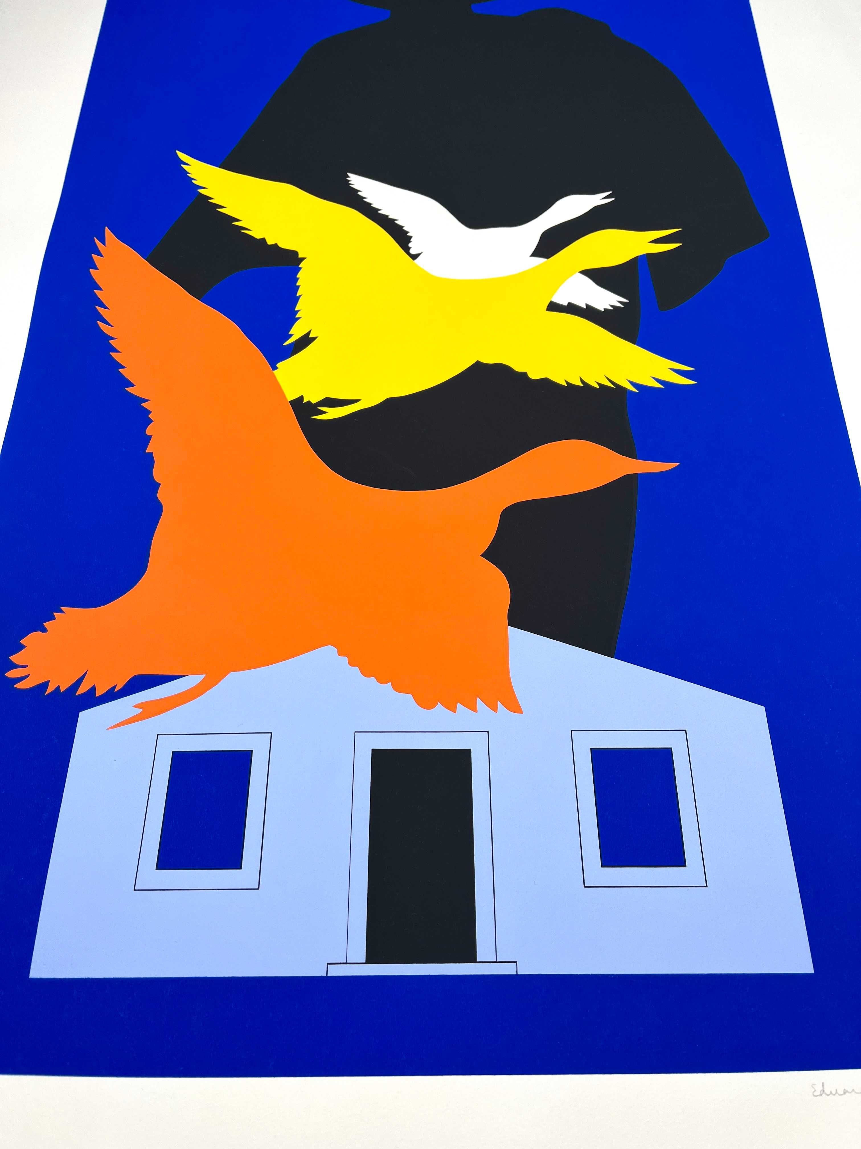 Serigrafia de Eduardo Nery 1973 Emoldurada