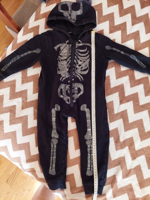 Ромпер хеловін скелет на хлопчика, 86 розмір
