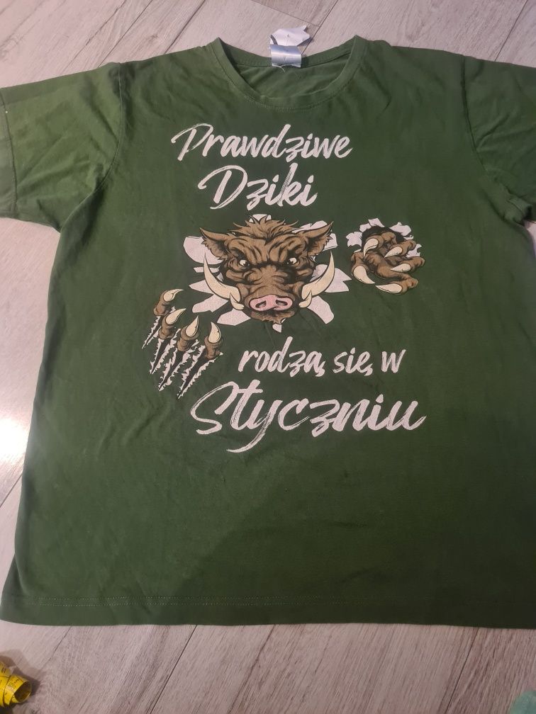 T-shirt Prawdziwe dziki urodziły się w styczniu XL