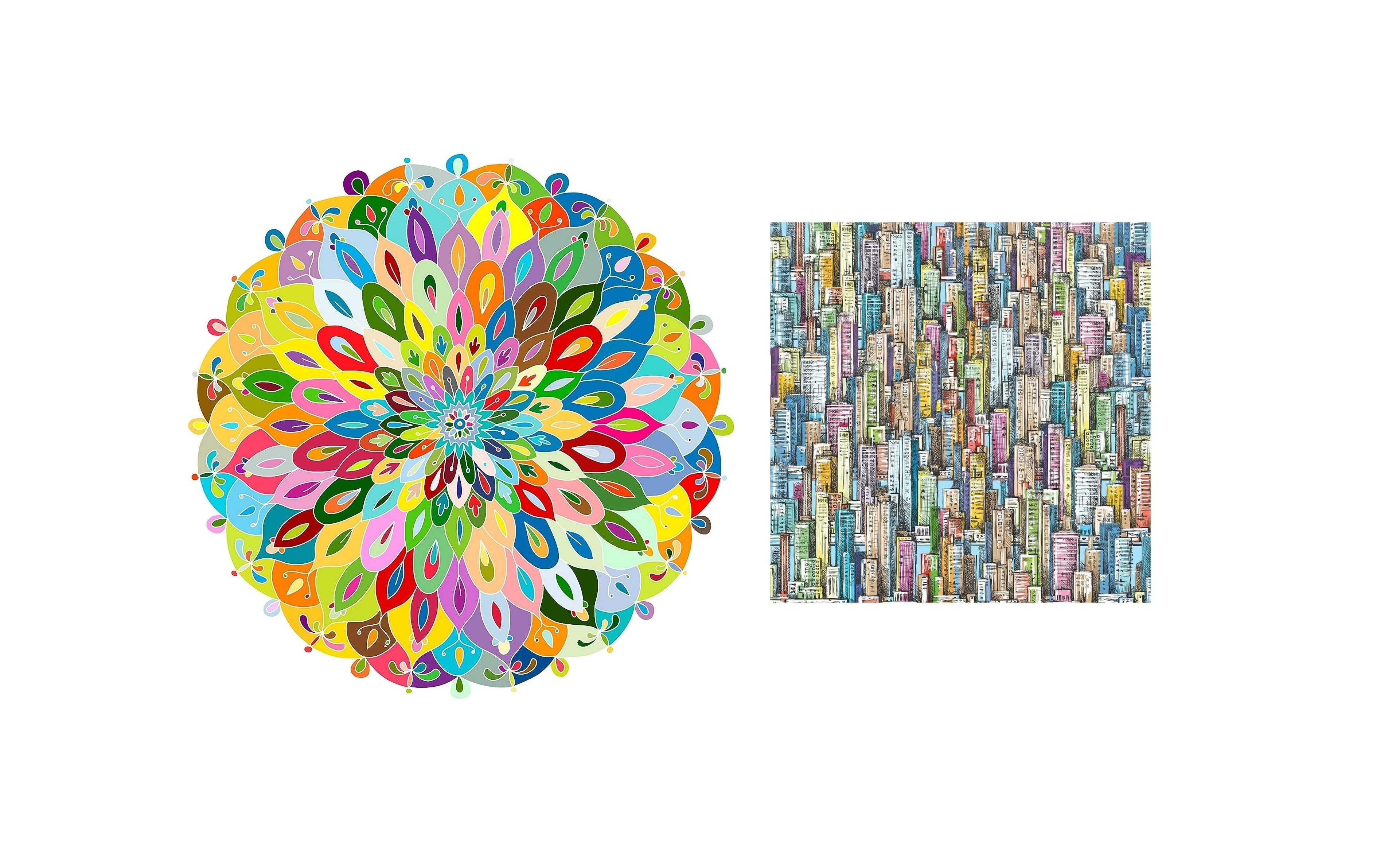 zestaw 2x puzzle 1000 elementów P6 + P8 Bgraamiens kolorowe mandala