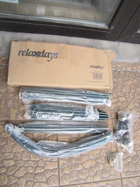 Relaxdays Łuk pnący metal 240 cm różany z koronką podpora dla roślin