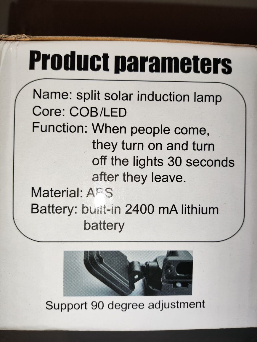 Lampa solarna LED fl-1725a 3w1 zewnętrzna diody cob 2400mah