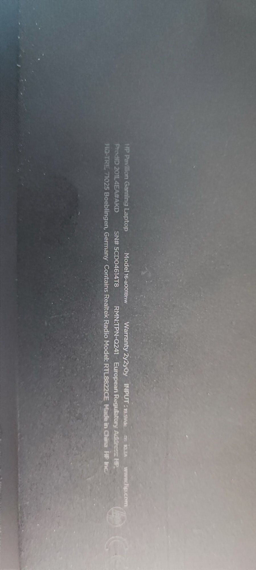 HP pavilion 16,1 i7 1660Ti