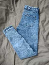 REZERWACJA Spodnie skiny spodenki jeansowe dżinsowe marmurkowe