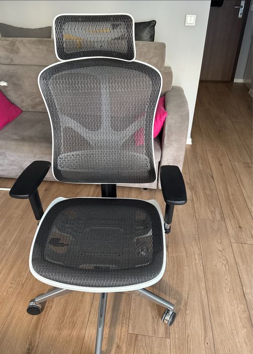 Fotel Diablo V Basic biało-szary