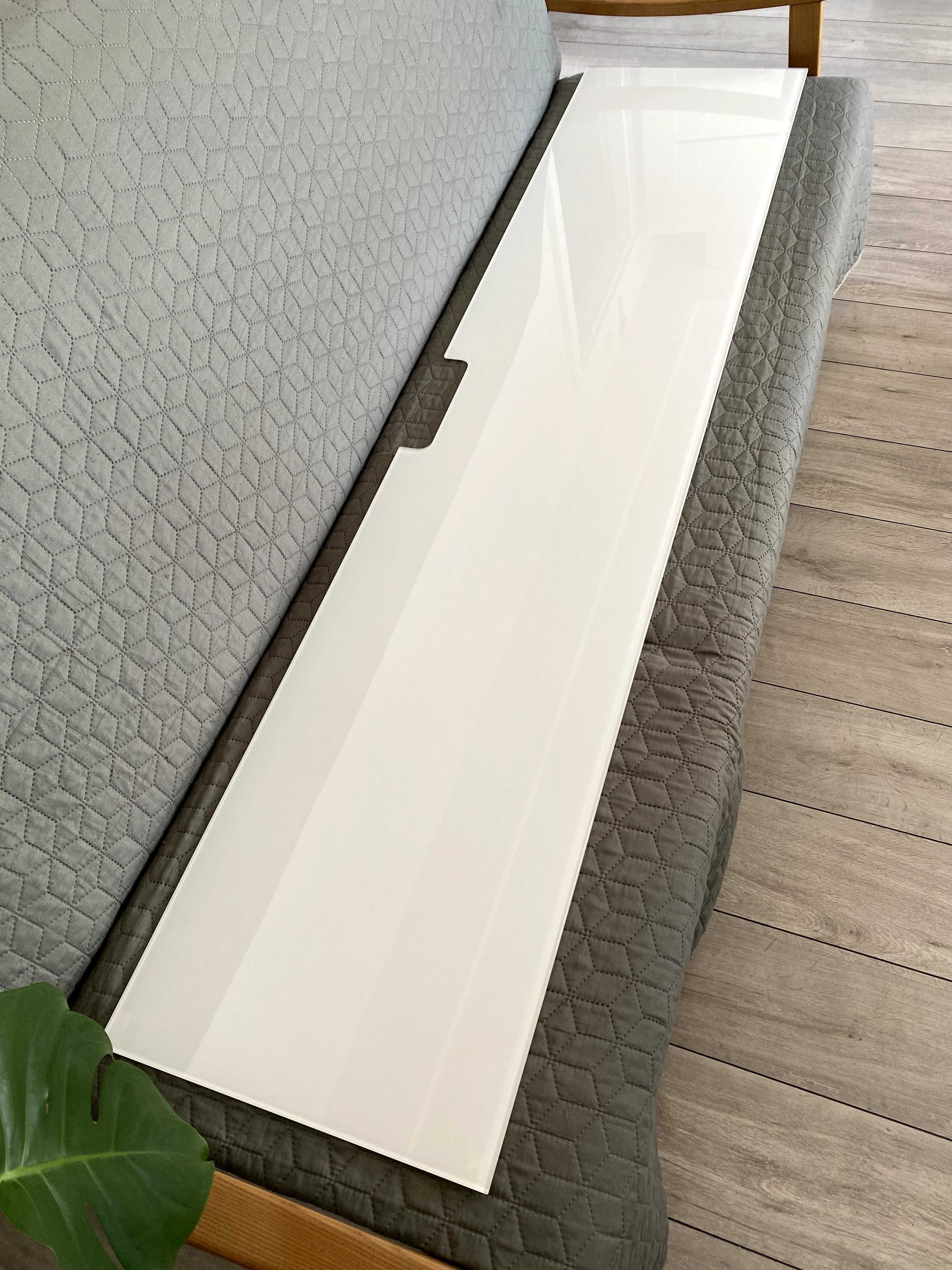 Górny panel na TV 180x40 cm/ Szkło / Besta / IKEA / Biały / Białystok