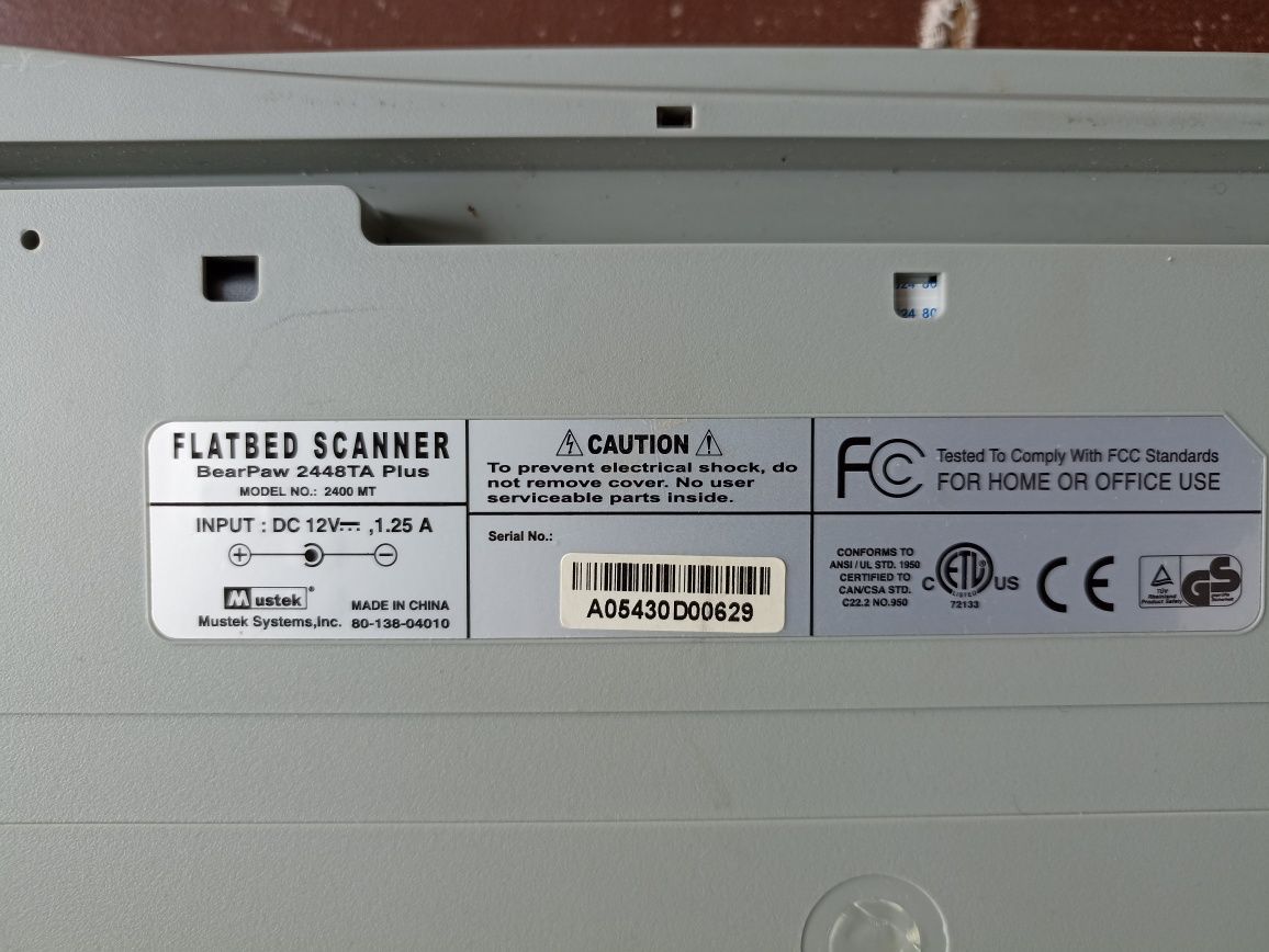 Продам сканер Mustek BerPaw 2448 CS Plus