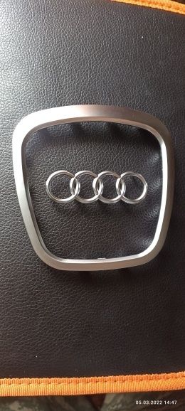 Aro moldura do volante mais emblema  audi a3 8p a4 b6 b7 b7 a6 c7 a5