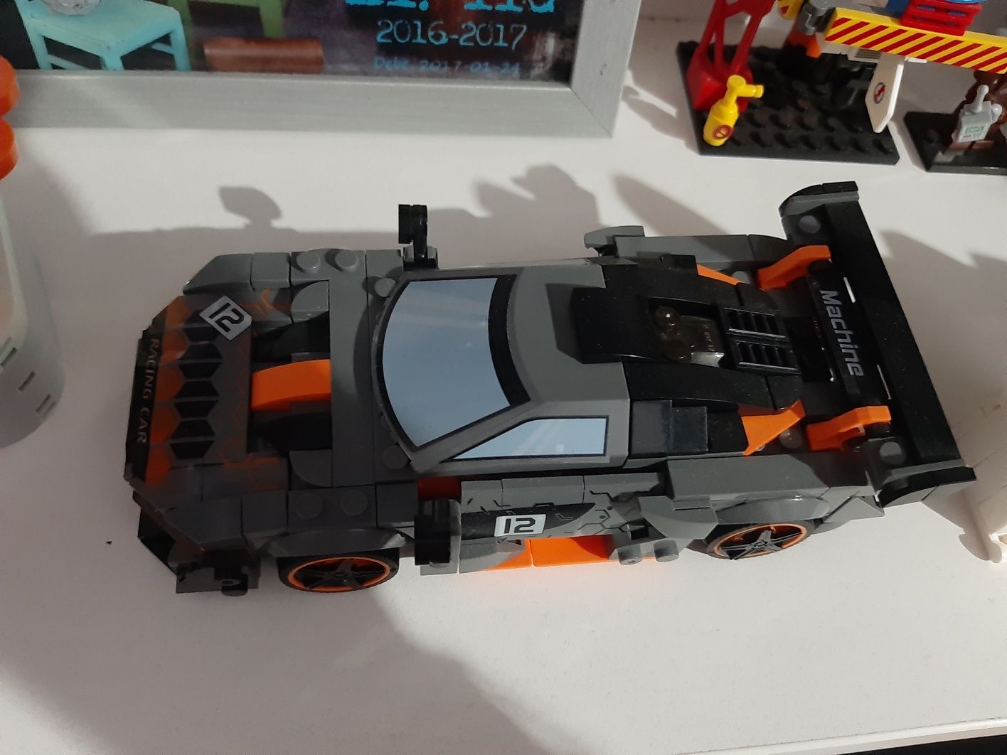 Zestaw samochód jak lego, świecący klocek, auto