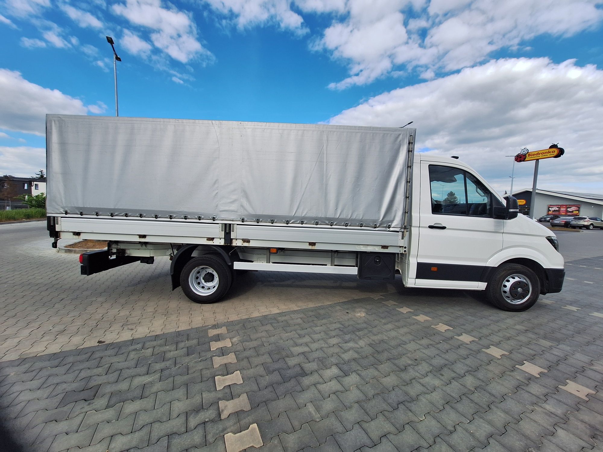 Wv Crafter Max Rozst. osi 4.5m Paka4.9 x 2.25m na B Salon PL1 wł. Fv23