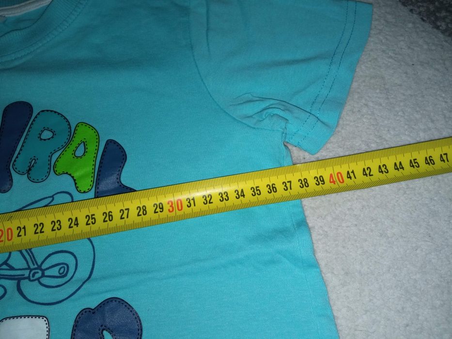 Niebieska bluzka t-shirt z motorem Coccodrillo 122